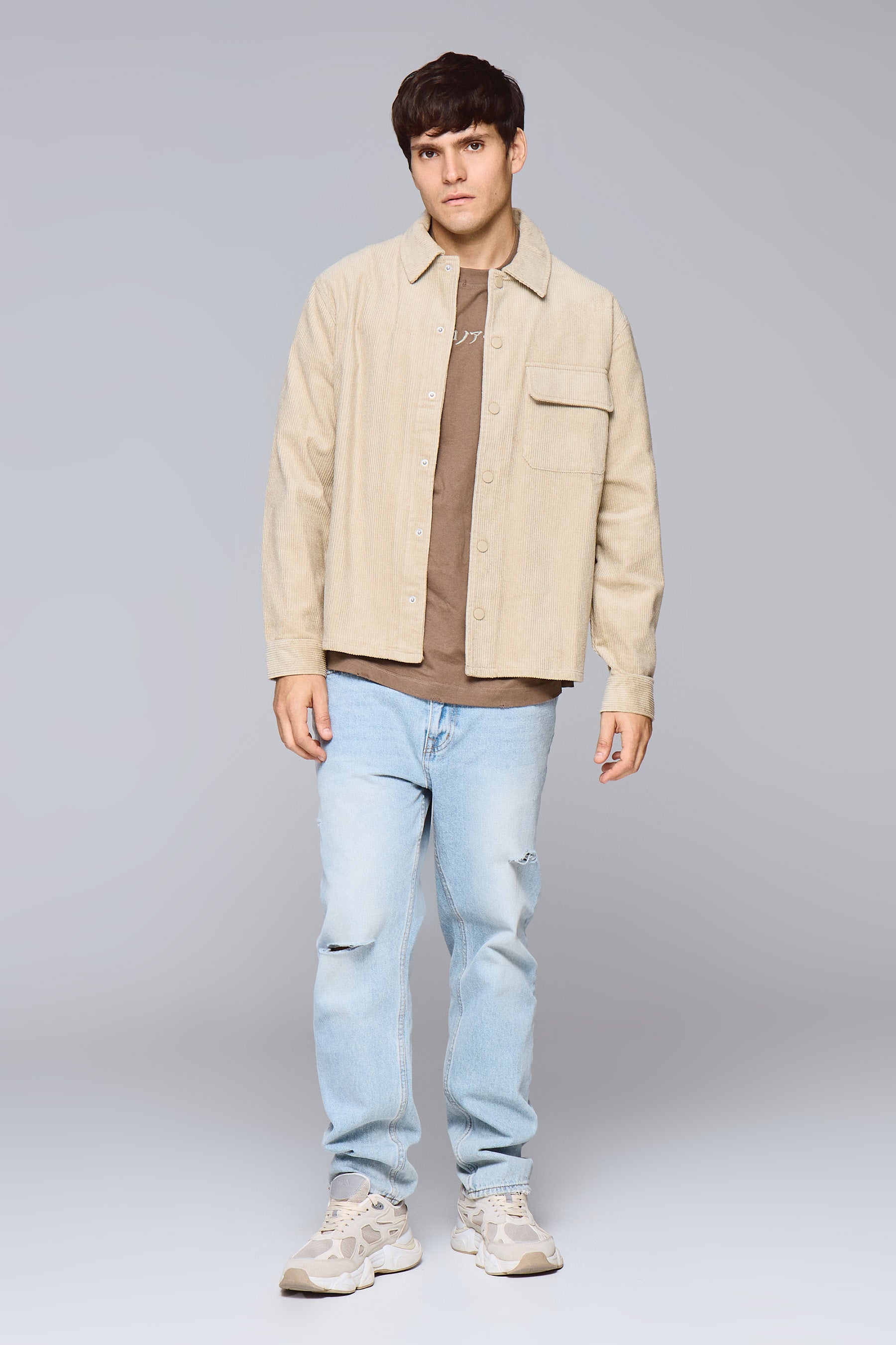 חולצת קורדורוי עם כיס