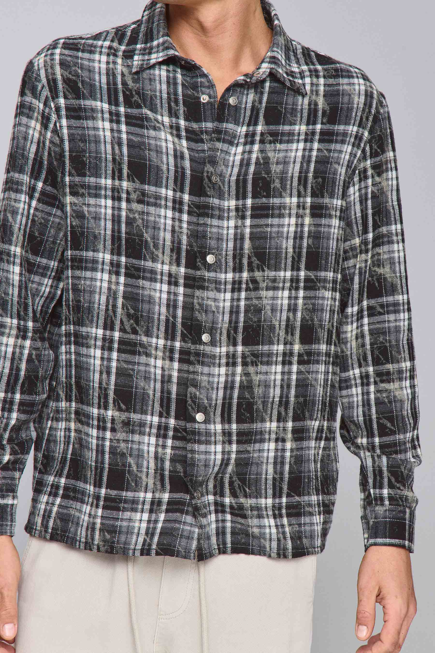 חולצת ווש משובצת