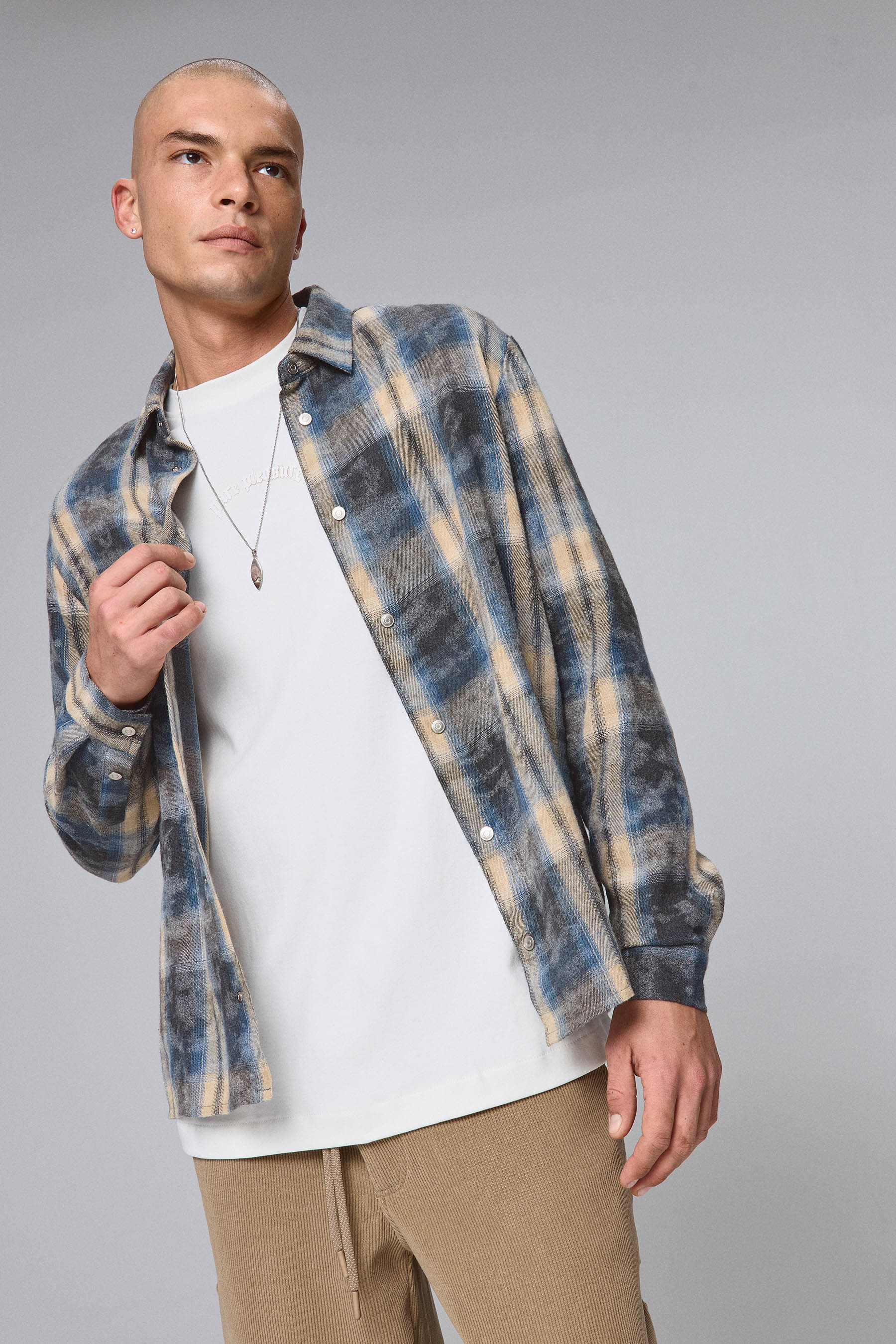 חולצת ווש משובצת