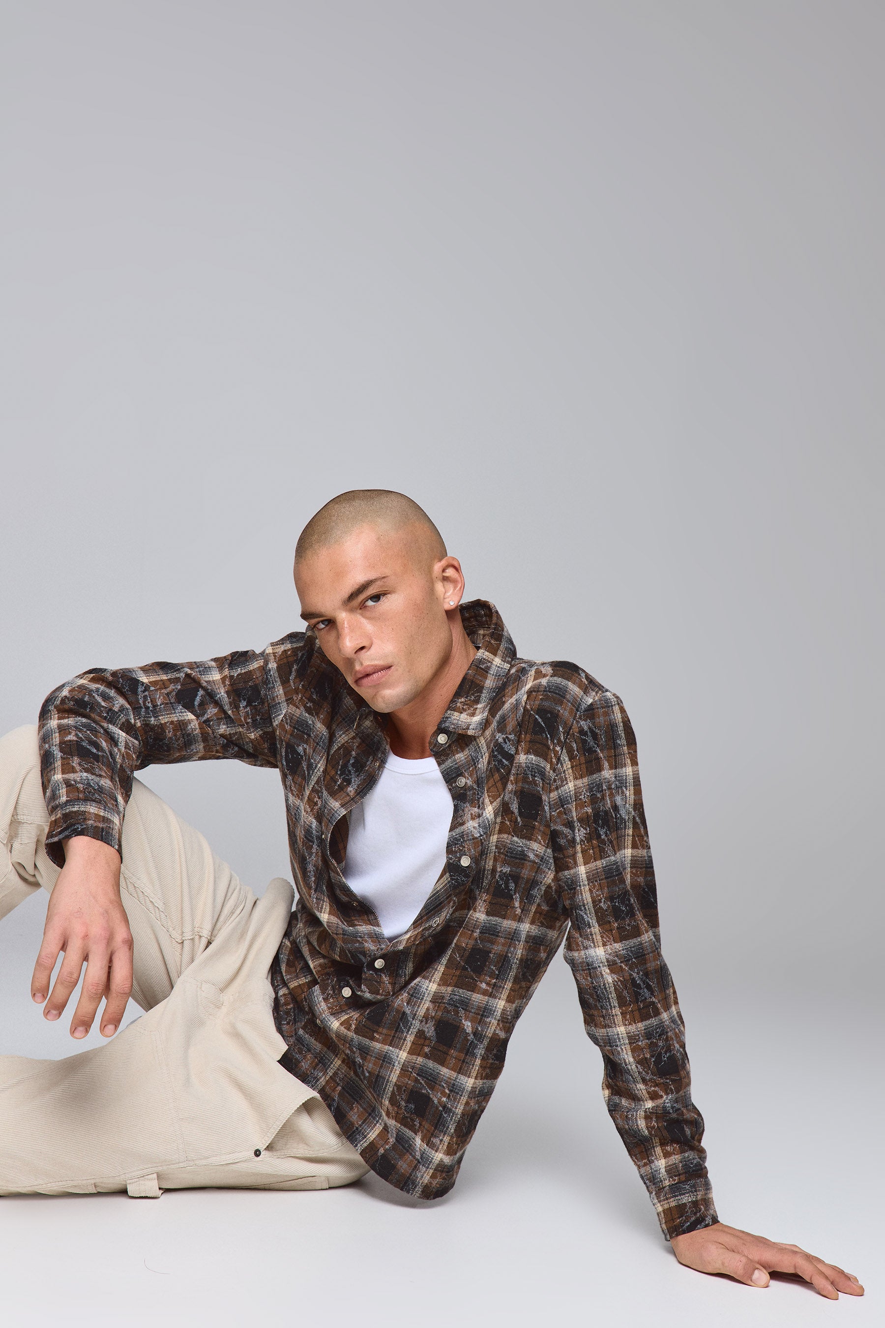 חולצת ווש משובצת