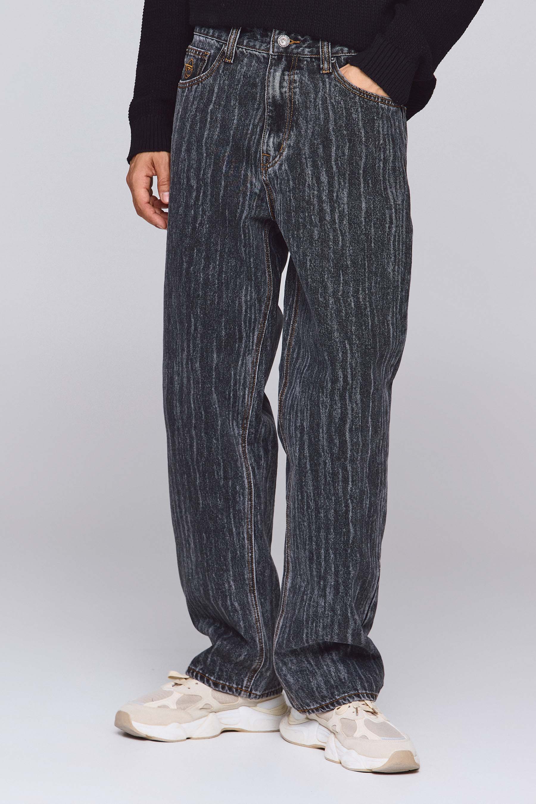 גינס טקסטורה גריי