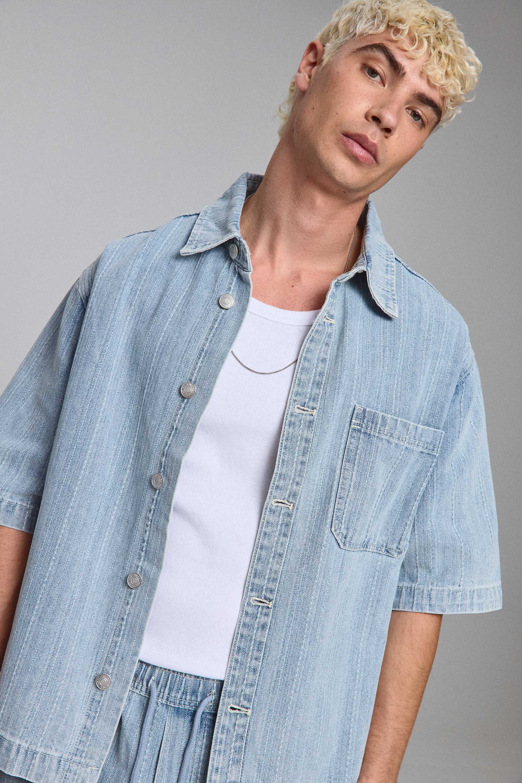 אוברשירט ג'ינס סט ז'אקרד