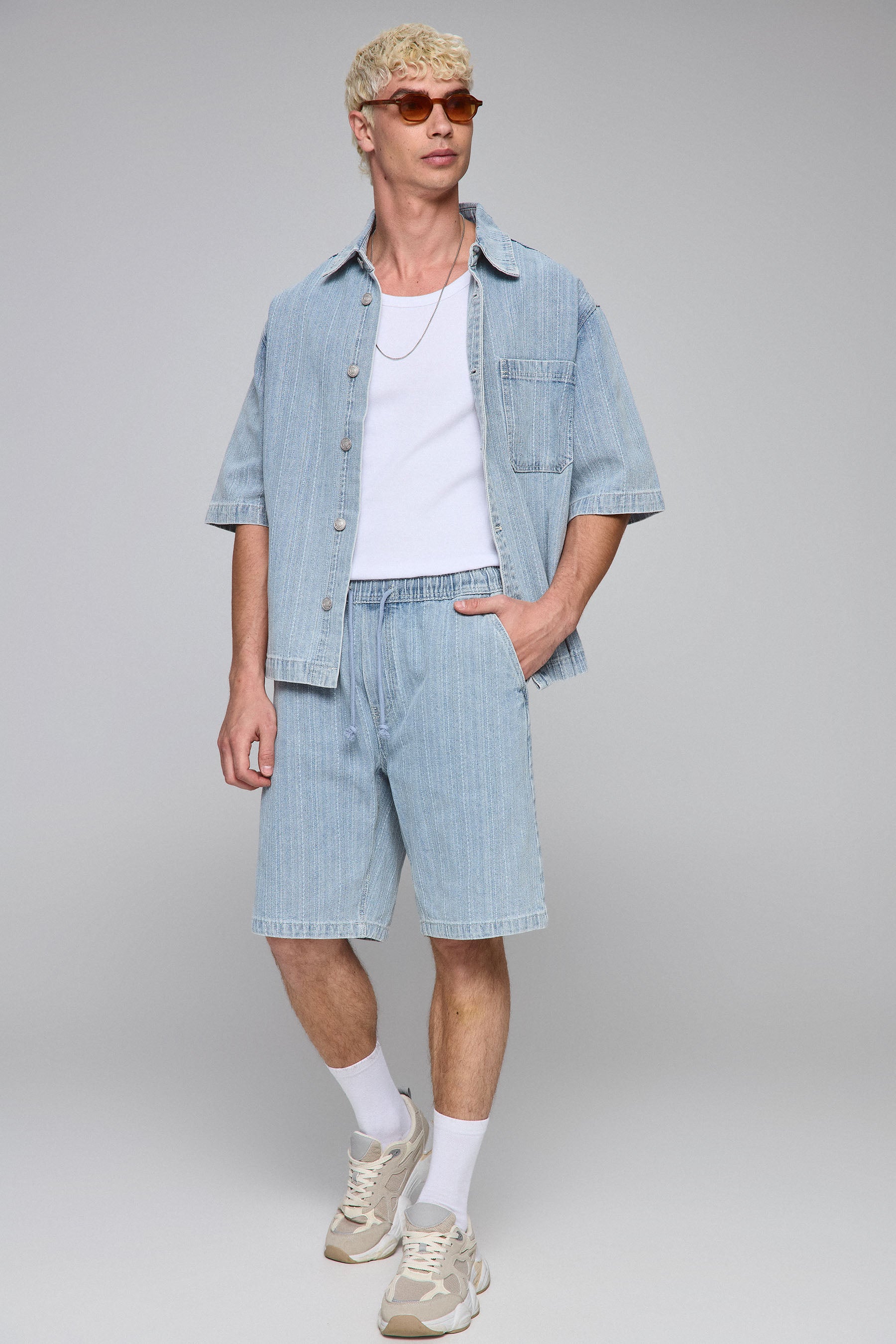 אוברשירט ג'ינס סט ז'אקרד