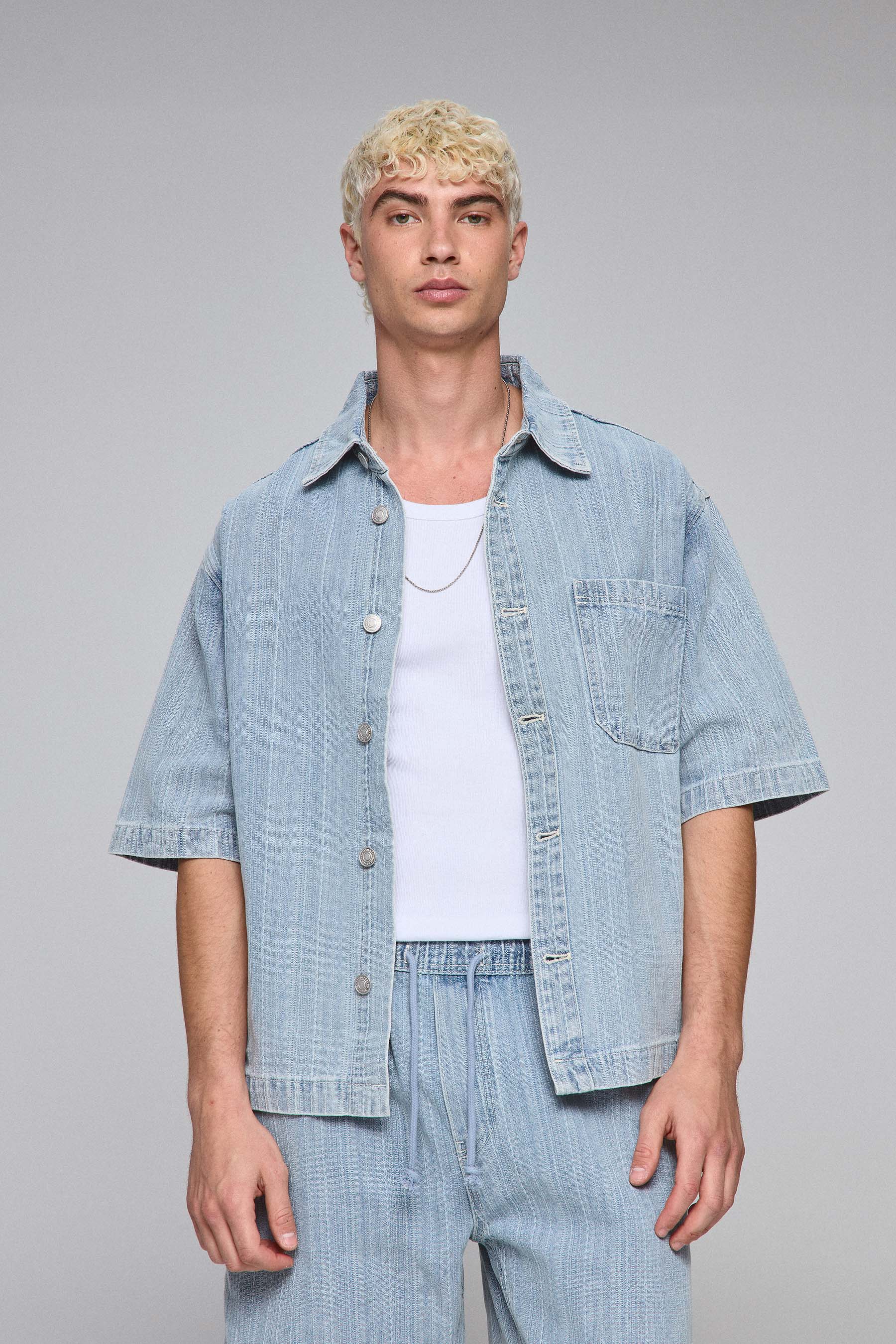 אוברשירט ג'ינס סט ז'אקרד