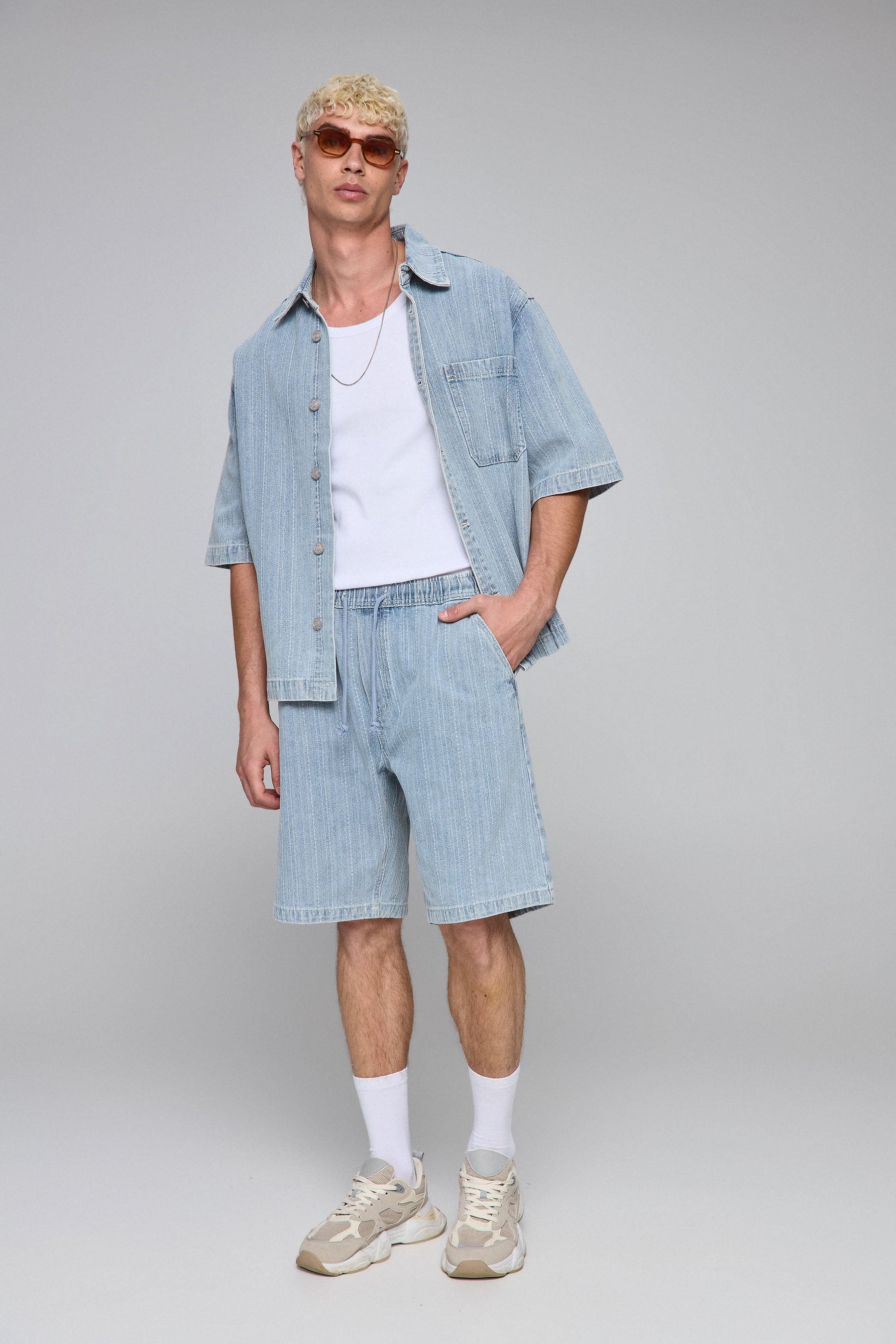 אוברשירט ג'ינס סט ז'אקרד