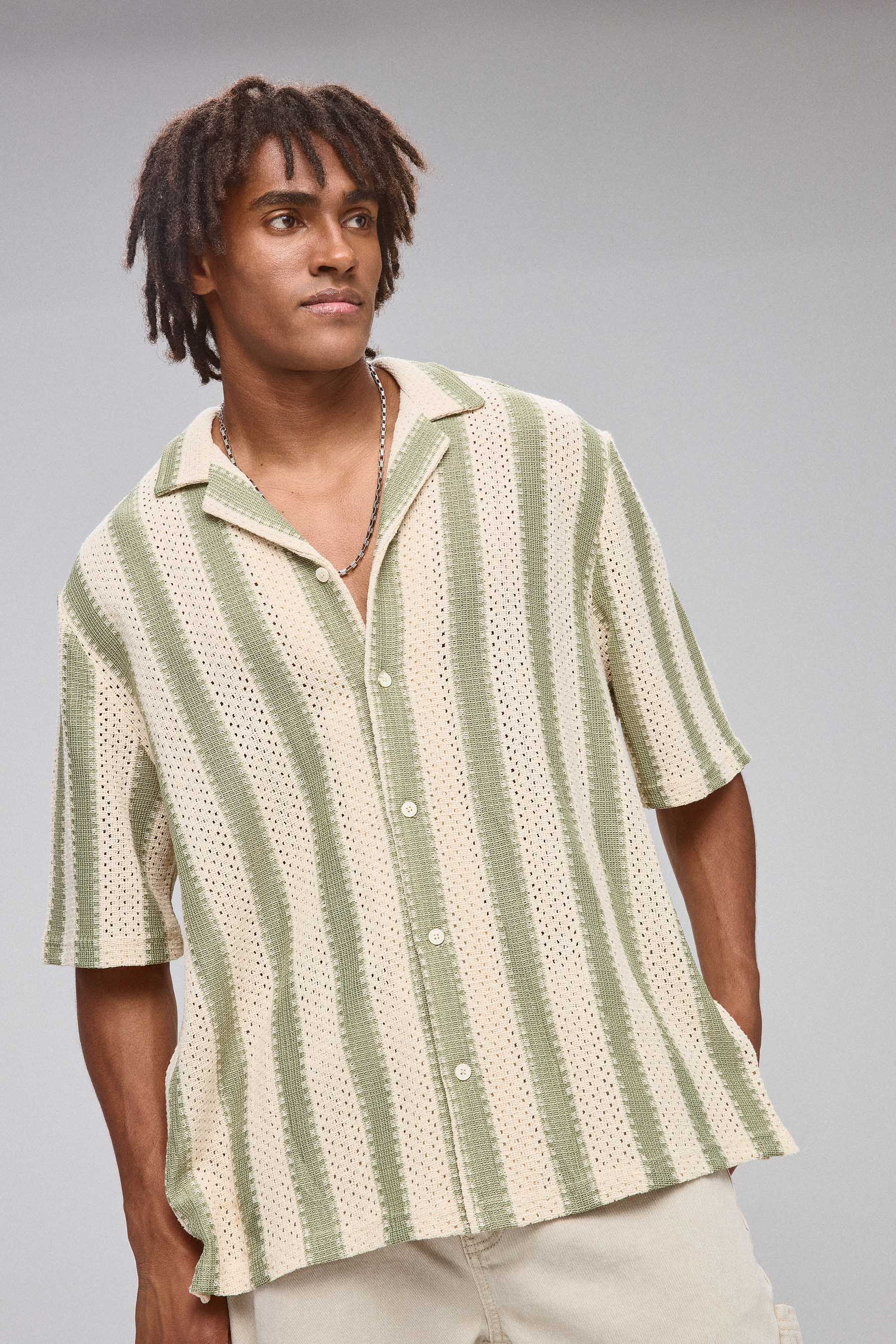 חולצת קרושה פסים רחבים